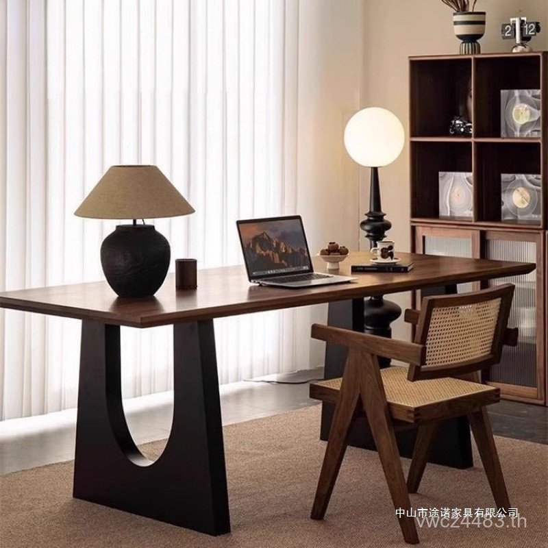 High-End Big Boss โต๊ะหรูหราโต๊ะไม้เนื้อแข็งห้องประชุม Boss Elegant Light โต๊ะห้องนั่งเล่น Big Boss 