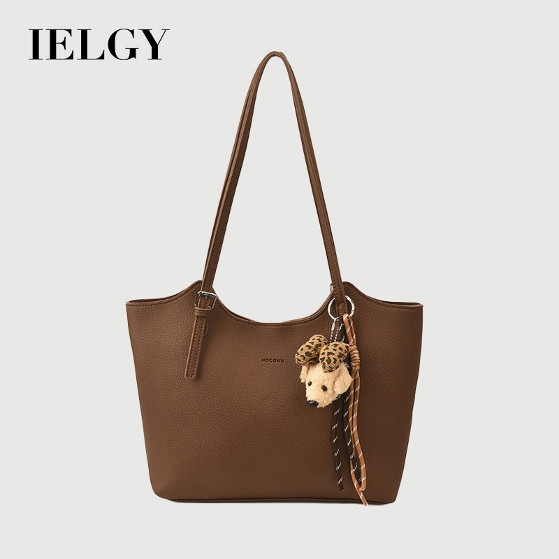 IELGY กระเป๋าสุภาพสตรี Retro ความจุขนาดใหญ่ฤดูใบไม้ร่วงฤดูหนาว Casual Commuter กระเป๋าสะพาย