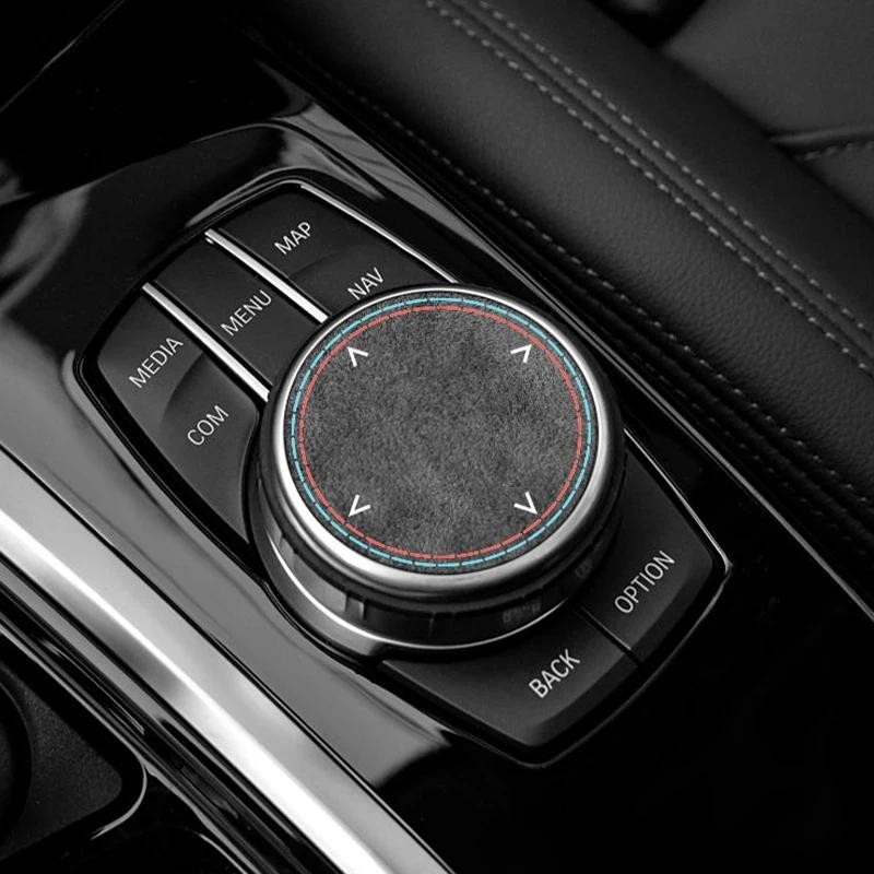 สําหรับ BMW 1er 3er 3GT 4er 5er 5GT 7er X3 X4 I3 X5 X6 มัลติมีเดียแผงปุ่มสติกเกอร์ Trim ทําจาก Alcan