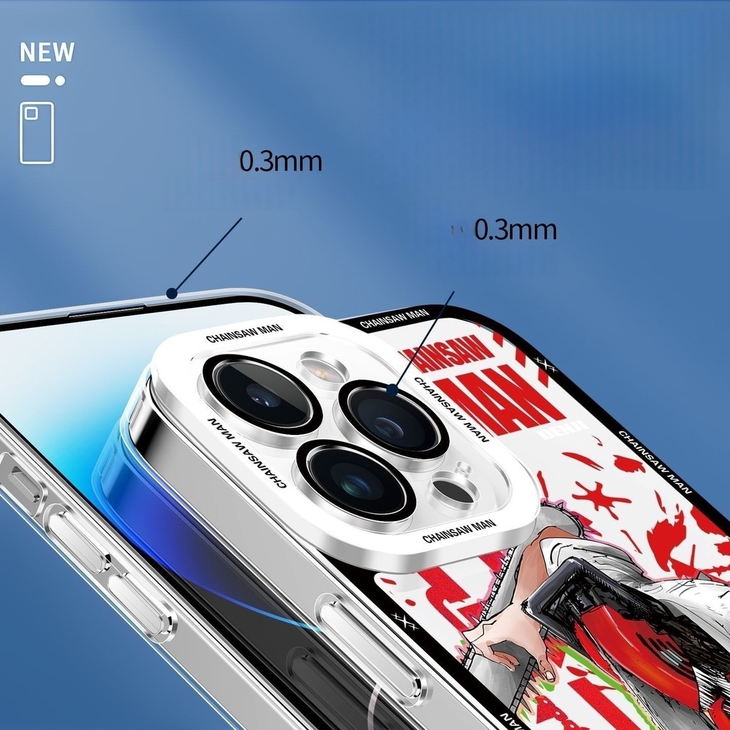 โทรศัพท์มือถือสําหรับ OPPO A3 A5 A6 PRO A6X A38 A18 A5 A9 2020 A79 A2 A17 A78 A76 A96 4G A60 A16 A16S เคสโทรศัพท์ Clear อะนิเมะ Soft Chainsaw Man ซิลิโคน ราคา ถูกที่สุด ดีลบีเคเค แกลเลอรีภาพที่ 4
