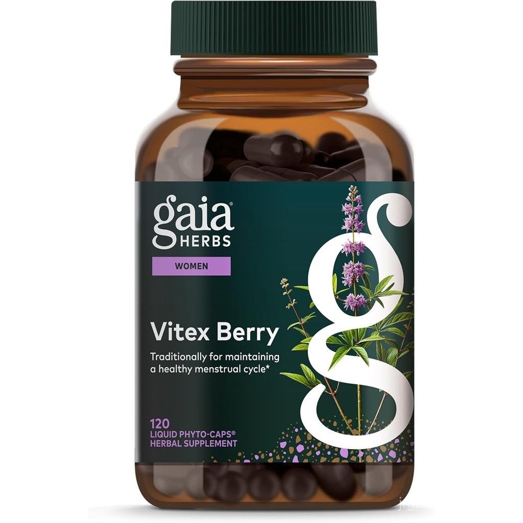 Gaia Herbs Vitex Berry - Vitex แบบดั้งเดิมใช้รองรับฮอร์โมนสมดุลสําหรับผู้หญิง & ประจําเดือนเพื่อสุขภ