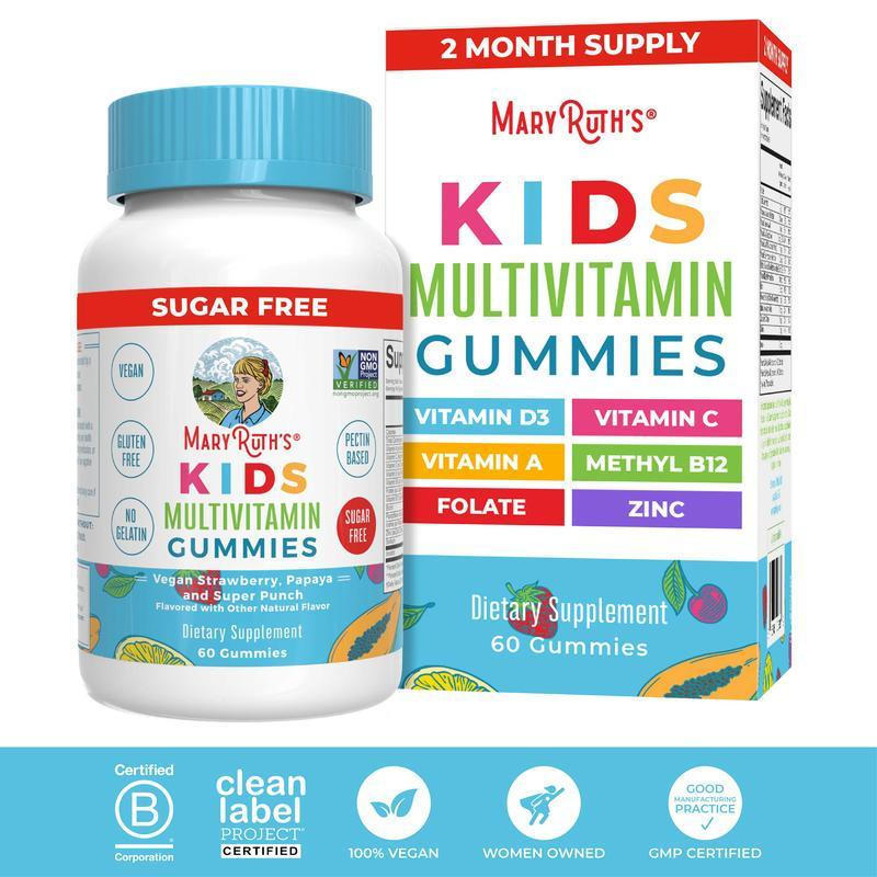 กัมมี่วิตามินสําหรับเด็ก MaryRut-Sugar-Free-2 เดือน Supply-Immunity-Bone Health-Verified Non-Genetic