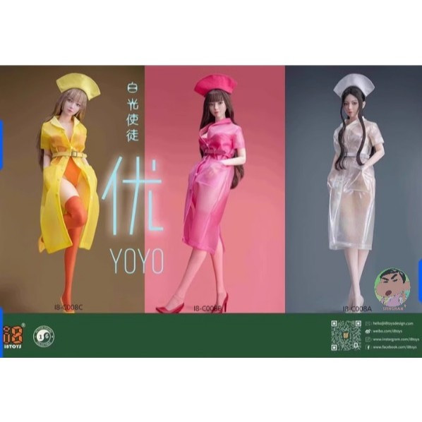 ( ⭕ PRE-ORDER)I8TOYS 1/6 I8-C008 Yoyo Nurse Costume Accessory Female Figure
