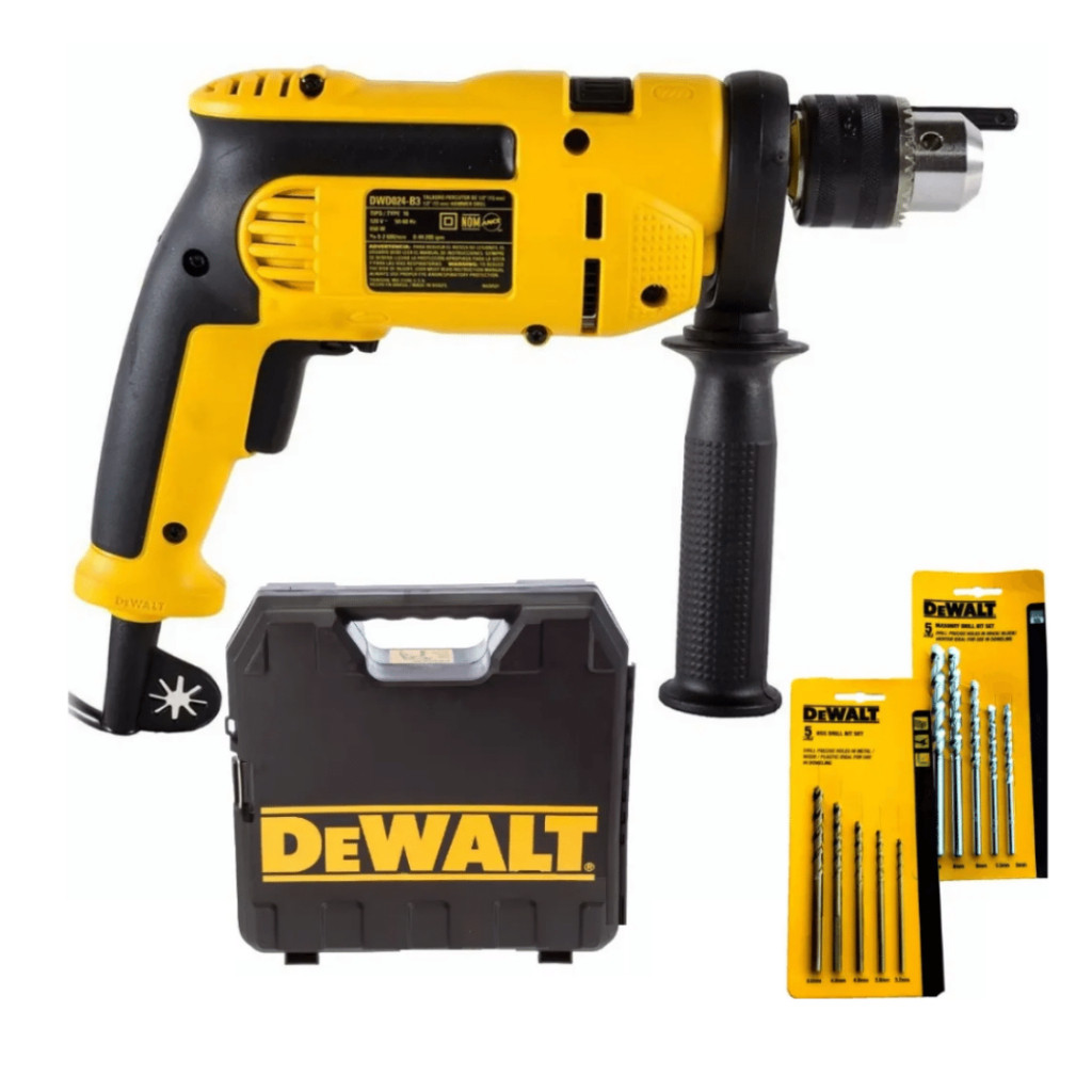 DEWALT สว่านกระแทก DWD024K 13 มม. 4 หุน DWD024K-B1 650 วัตต์ สว่าน สว่านเจาะ เจาะไม้ เจาะเหล็ก