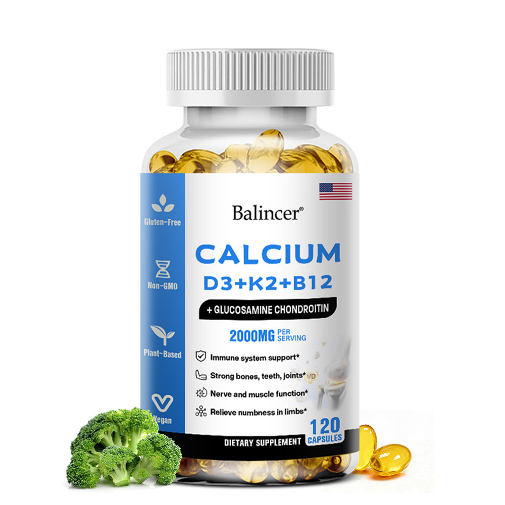 Balincer Calcium D3+K2+B12 อาหารเสริมเสริมสร้างกล้ามเนื้อ กระดูก ระบบประสาท และระบบภูมิคุ้มกัน