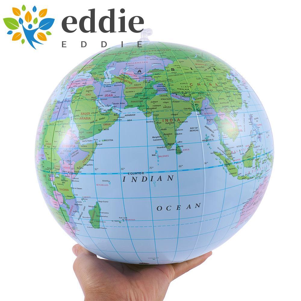 EDIE Globe English Kids Earth Geographic Beach Ball PVC 16 นิ้ว 40 ซม. แผนที่โลก