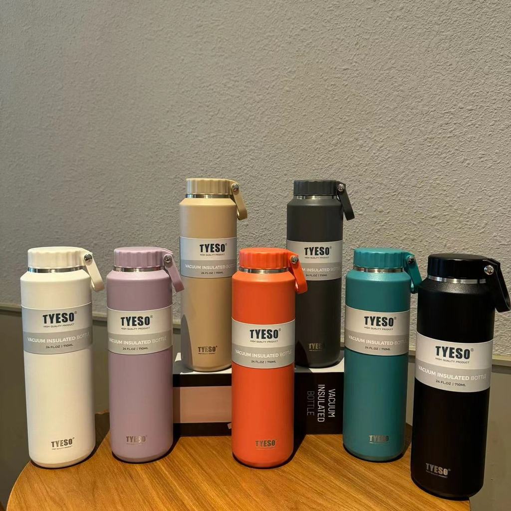 ทีโซ ถ้วยน้ํา 500มล/710มล ขวดน้ําความจุขนาดใหญ่ง่ายต่อการดึงกระติกน้ําร้อนถ้วยกาต้มน้ํากีฬากลางแจ้ง
