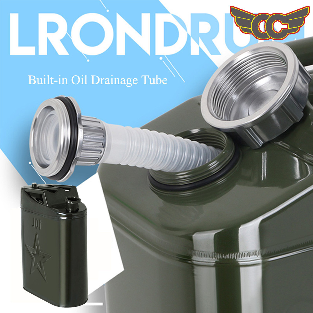 ถังน้ำมัน แกลลอนน้ำมัน 10 ลิตร AP Oil Tank 10L Green น้ำมันเหล็กหนาถังน้ำมันดีเซลถังน้ำมันรถยนต์ถังสำรองถัง ถังน้ำมันดี