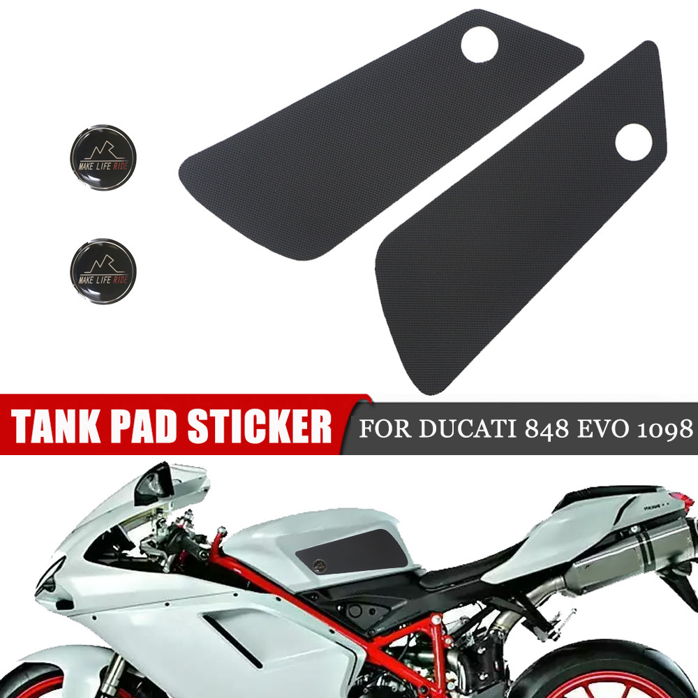 OT For Ducati 848 EVO 1098 848evo Motorcycle Stickers Anti Slip Fuel Tank Pad Side Gas Knee Grip Tra