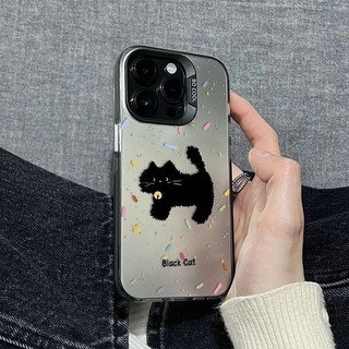 เคส iPhone สำหรับ iPhone 11 15 16 12 13 14 Pro Max 16 15 13 14 12 Pro 16 15 14 Plus 7/8 Plus X/XR XS Max ลายลูกแมวสวมฮิญ