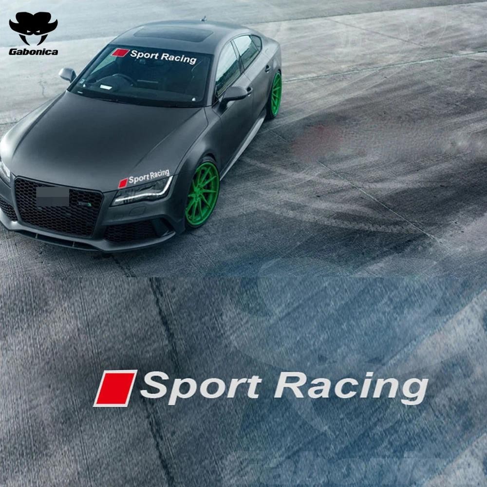 Sport Racing รถ windscreen สติกเกอร์กระจกรถยนต์สติกเกอร์ความร้อนสําหรับ Audi Sline RS Quattro A3 A4A