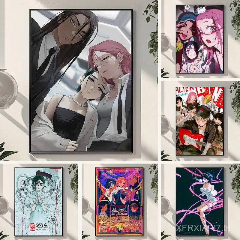 รักอะนิเมะ A-Alien Stage-MT น่ารักการ์ตูนโปสเตอร์พิมพ์,โมเดิร์น Wall Art,ห้องนอน,Dining Room,Bar,Caf