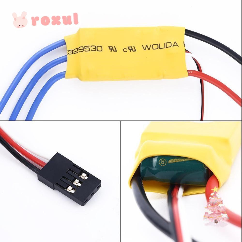 ROXUL ESC มอเตอร์ไร้แปรง, RC อะไหล่ 30A/40A ตัวควบคุมความเร็ว, หัวกล้วย T ปลั๊ก XT60 เฮลิคอปเตอร์เรือ RC ESC FPV F450 Quadcopter Drone
