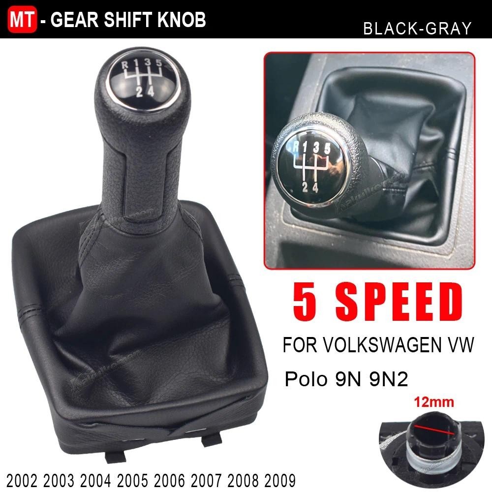เกียร์ Shift Knob Lever Shifter หนัง Gaitor Boot สําหรับ VW Polo 9N 9N2 2002 2003 2004 2005 2006 200