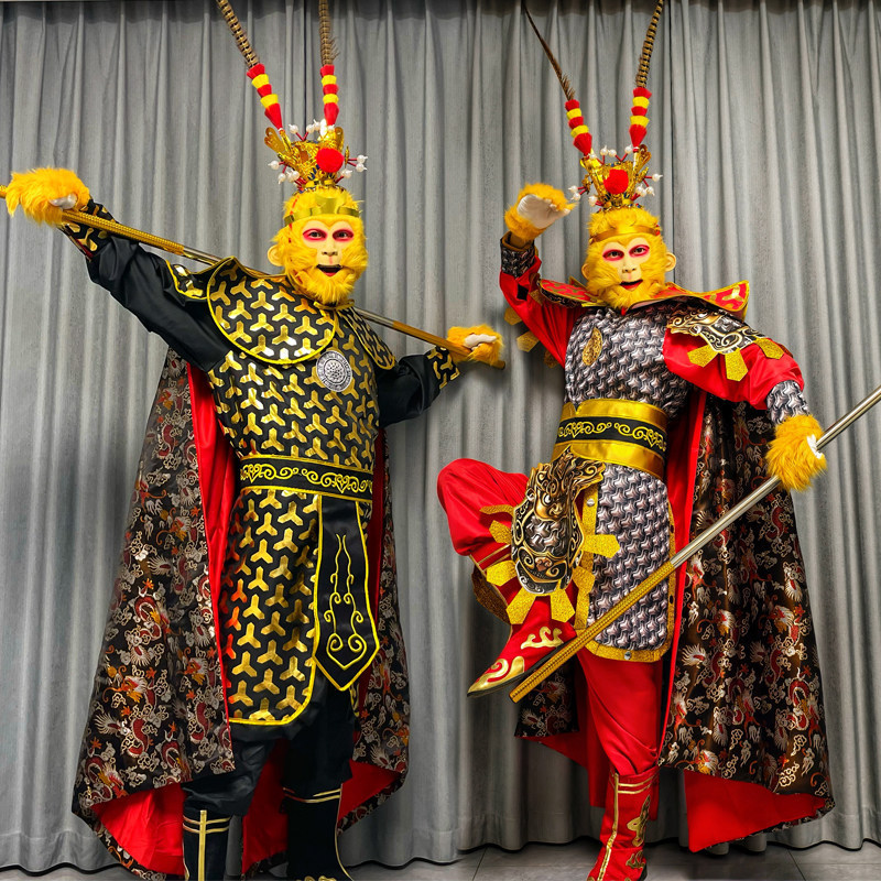 Black Myth Monkey King Performance เครื่องแต่งกาย Journey to the West Monkey King Performance เสื้อผ้า Monkey King ครบชุด Props วันปีใหม่ 12.10 J