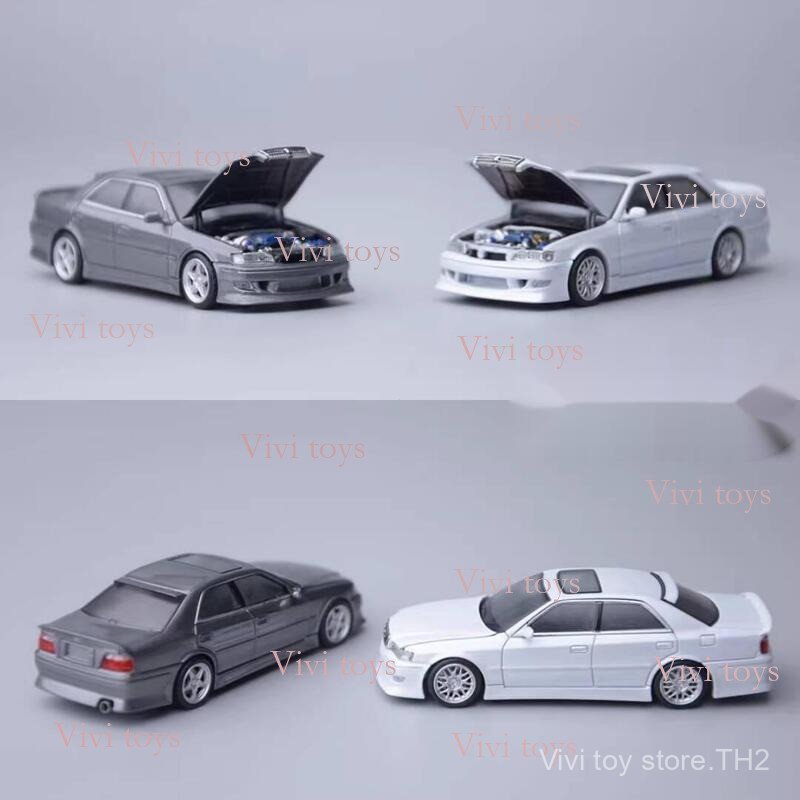 {{ของเล่นสดใส }} ในสต็อก FH 1:64 Tian JZX100 MK6 Chaser Alloy Open Cover Car Model 1 360120 Y0OM