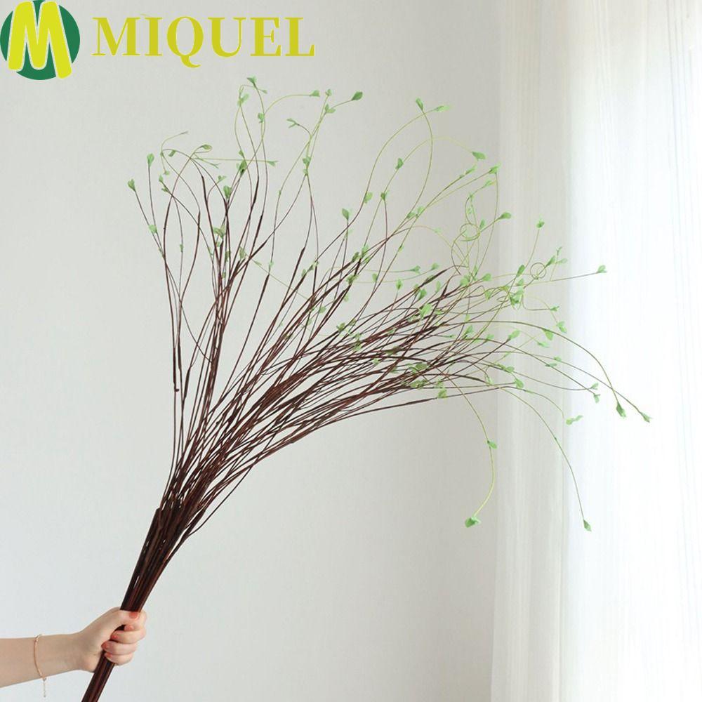 MIQUELZA ประดิษฐ์ Willow สาขา, เหมือนจริง 130 ซม.ปลอม Willow Tree, DIY แจกันตกแต่งพลาสติก Handmade จ