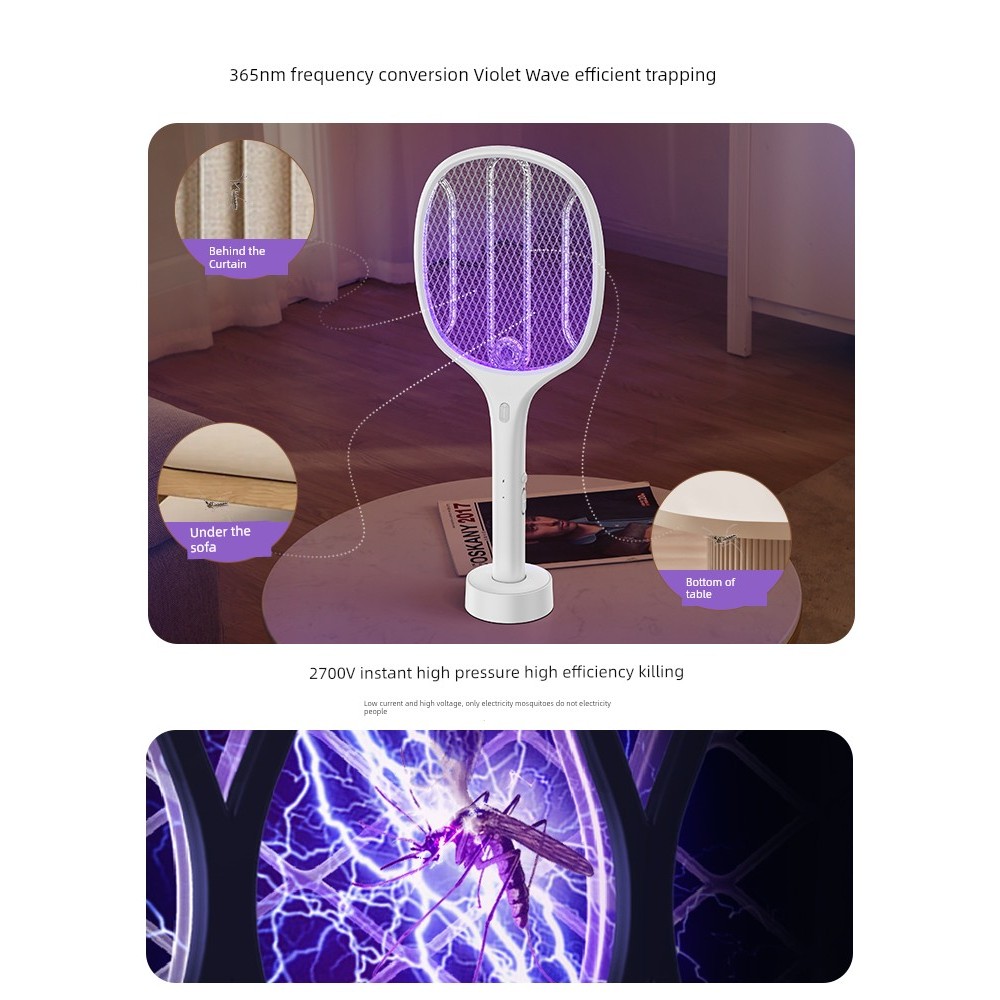 ดักยุง ดักยุงไฟฟ้า Ya Yage ไม้ตียุงไฟฟ้าทรงพลังเป็นพิเศษในครัวเรือน