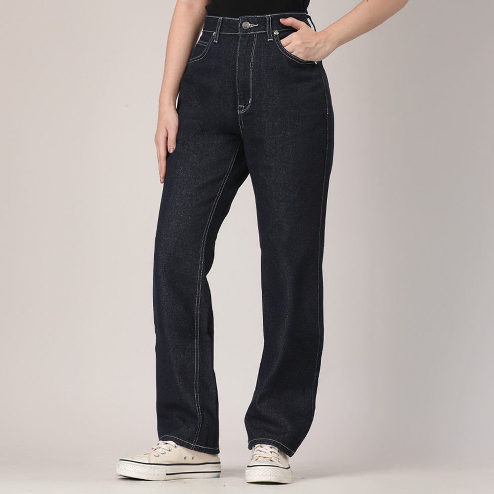 LEE กางเกงยีนส์ผู้หญิง เอวสูง ทรงตรง รุ่น LE F125WSTRC16 สียีนส์เข้ม - รูปที่ 2