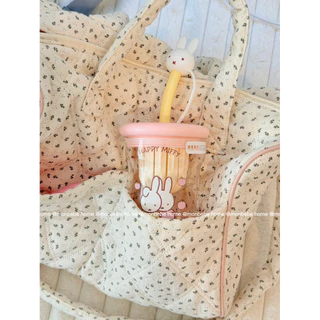 แก้วน้ำ แก้วกาแฟ ของแท้miffy🐰 520ml แก้วทนความร้อน พร้อมส่ง