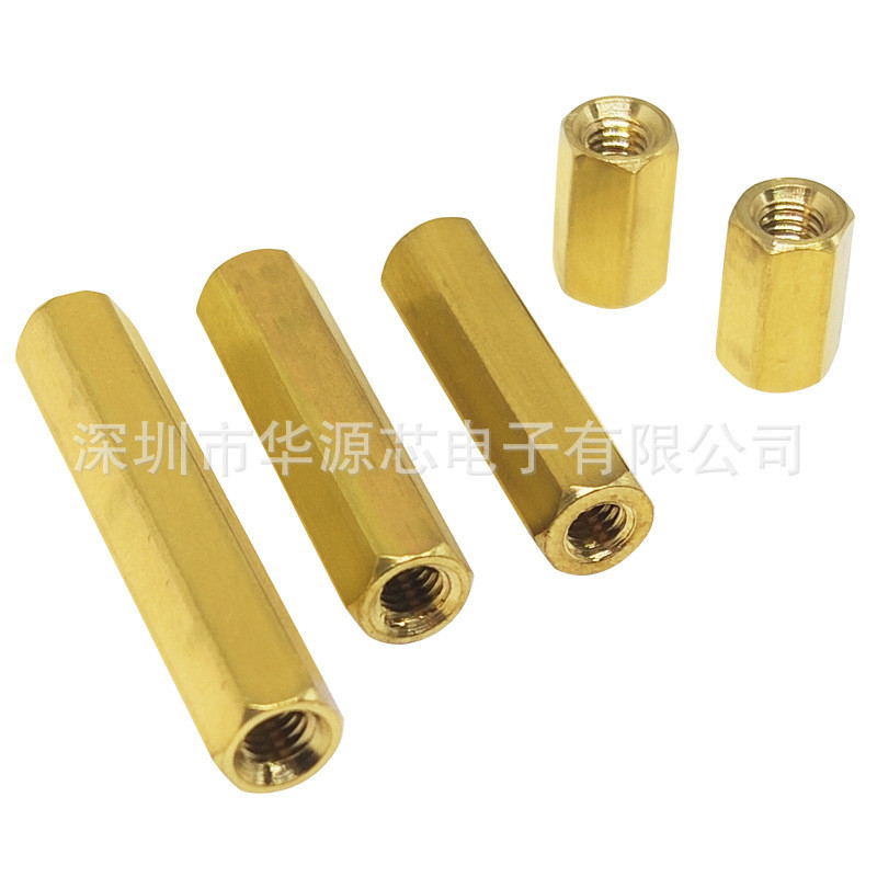 M3 * 5/6/8/10/11/50 Dual-Way หกเหลี่ยมทองแดงคอลัมน์/Stud Hollow ทองแดง/คอลัมน์ Isolatation/คอลัมน์กล