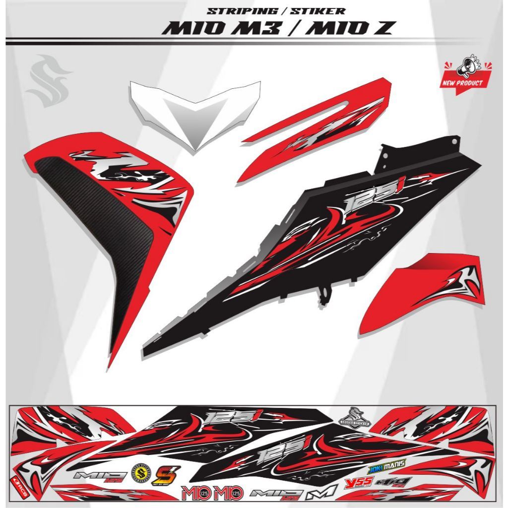 LIST STRIPING MIO M3 STICKER MIO C VARIATION MIO 125 สติ๊กเกอร์