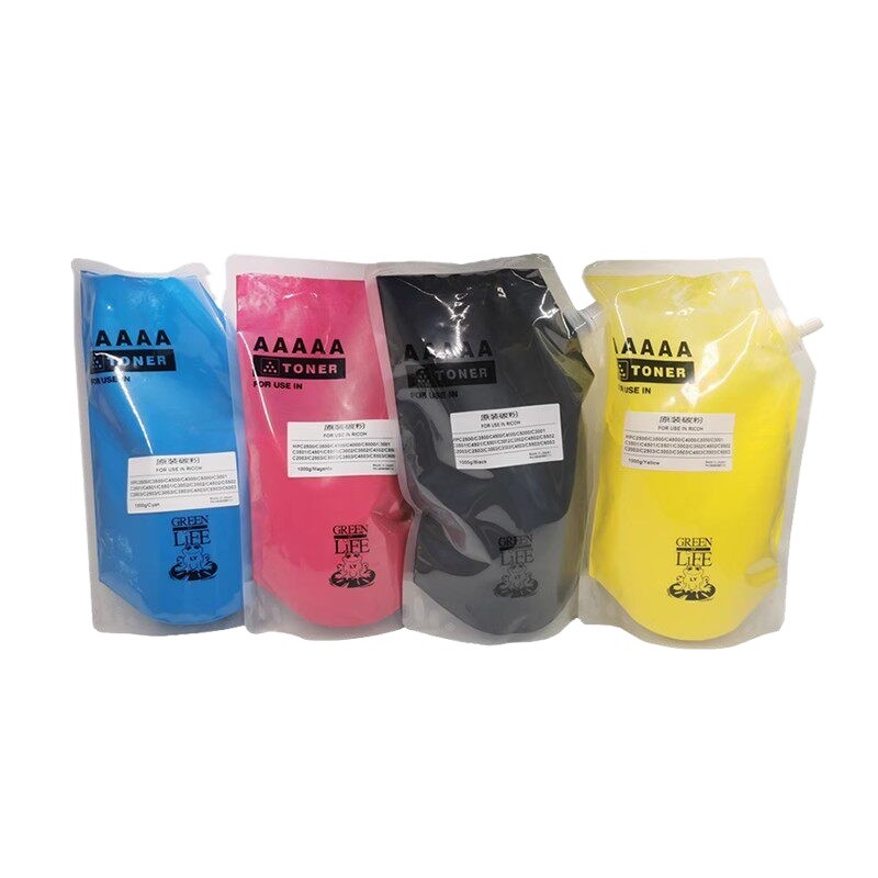 1KG CMYK Toner Powder สําหรับ Ricoh IM C2000 C2500 C3000 C3500 C4500 C5500 C6000