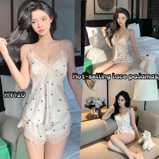 SatinSleepwear🌷🌷ชุดนอนผ้าซาติน ชุดนอนสตรีใหม่ เนื้อผ้านุ่มลื่น สวมใส่สบาย คุณภาพสูง