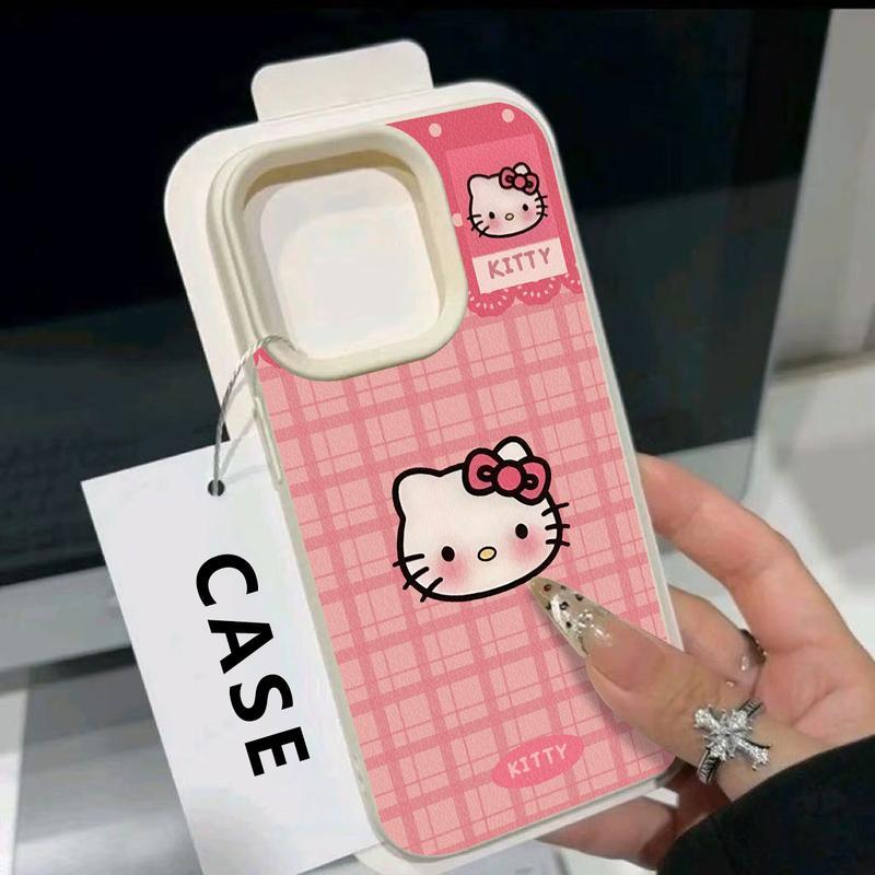 เคสโทรศัพท์ KT ลายการ์ตูนน่ารัก สีคู่ชุบไฟฟ้า สำหรับ iPhone17 11 15 14 12 16 13 14PRO 16PRO 11PROMAX 17PROMAX 13PROMAX 1