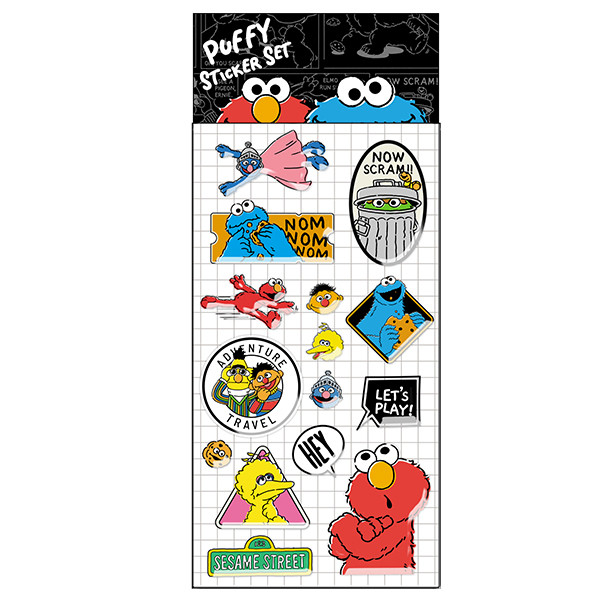 (Tech Inspire) : SST4-สติกเกอร์ : Sesame Street All Family Puffy Sticker (PF-STK-401) W9xH17 cm.