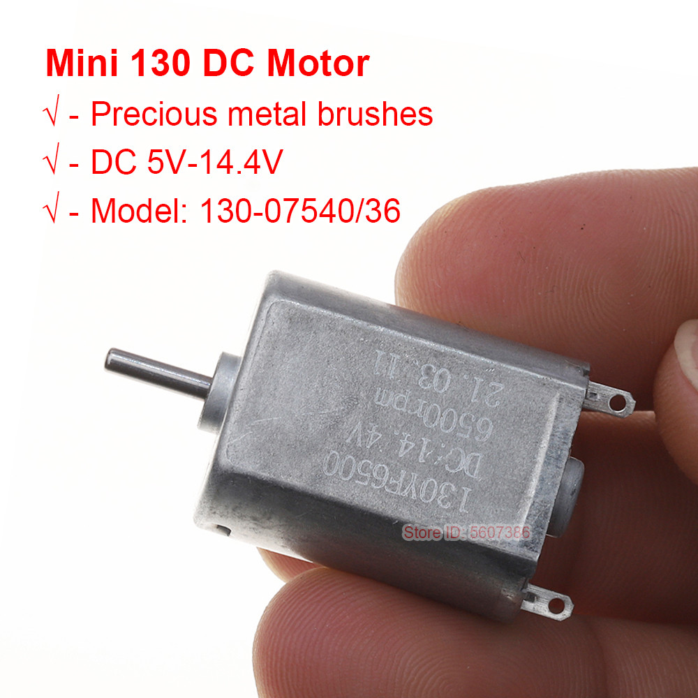 Mini 130 Eletric มอเตอร์ DC 5V 9V 12V 14.4V ความเร็วช้าเงียบของเล่นมอเตอร์การทดลองรุ่นทํามอเตอร์
