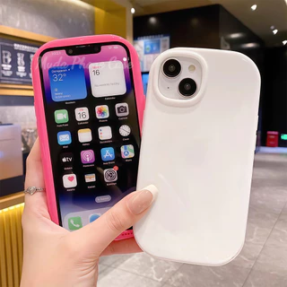 เคสสำหรับไอโฟน17 13 11 16promax กรณีมือถือขอบกลมไม่มีรูปแบบเรียบง่ายน่ารัก case for iPhone 15 14 12 ProMax XS XR 78 Plus