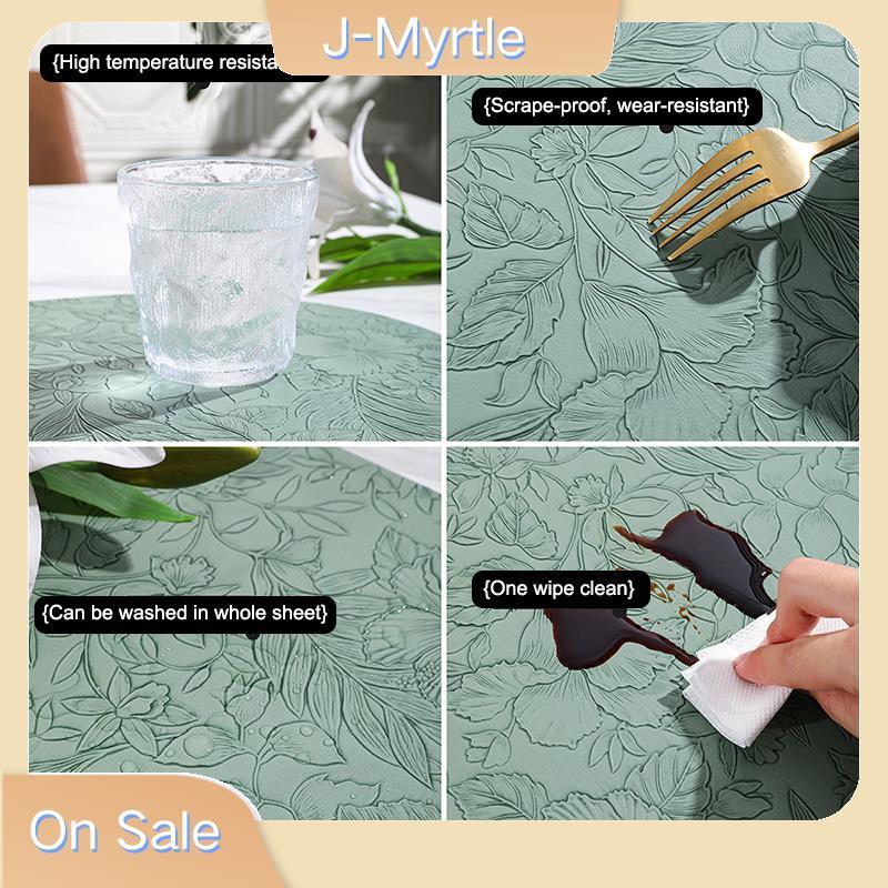 J-Myrtle แผ่นรองจานหนังโต๊ะทนความร้อนรับประทานอาหารล้างทําความสะอาดได้ Place Mat ทนน้ํามันและกันน้ํา