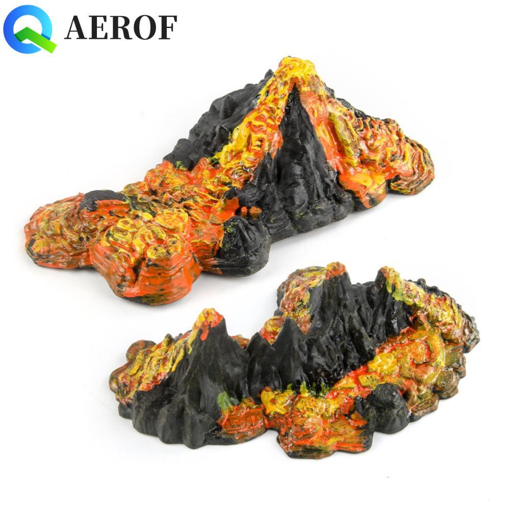 AEROF จําลอง Volcano รุ่น,ที่สมจริง Volcano ของเล่น Mini Volcano ของเล่น,อุปกรณ์ตกแต่งยางตลก/พลาสติก