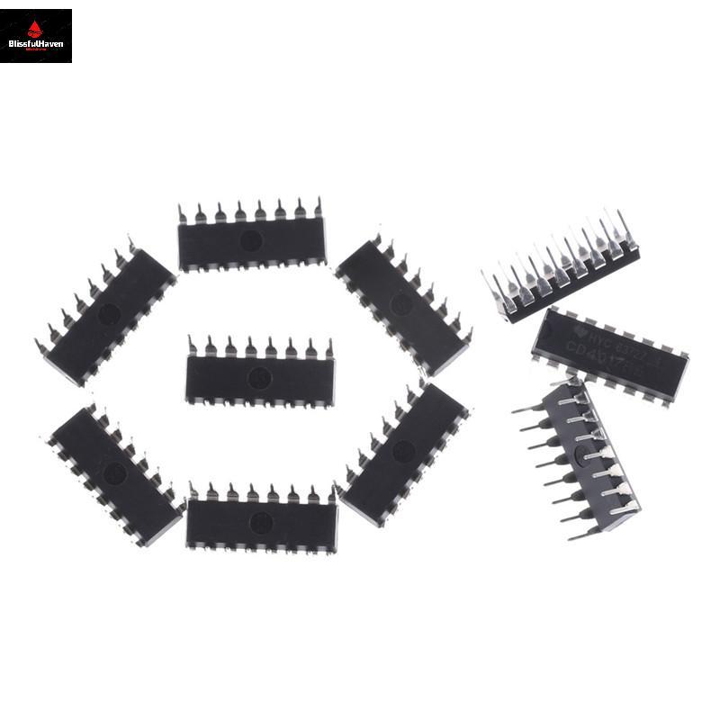 10PCS CD4017BE 4017 CD4017 Decade Counter Divider IC