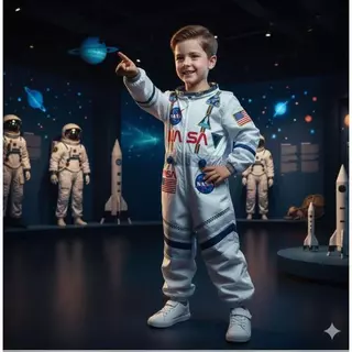 ชุดนักบินอวกาศ NASA พร้อมหมวก ชุดอาชีพเด็ก ชุดเด็ก AYS