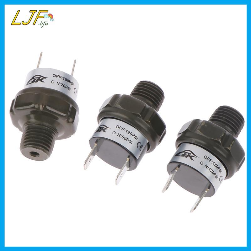 LJF 1 ชิ้น Heavy Duty 1/4 NPT Airpressor สวิทช์ควบคุมความดันวาล์ว 70-100PSI 90-120PSI 120-150PSI