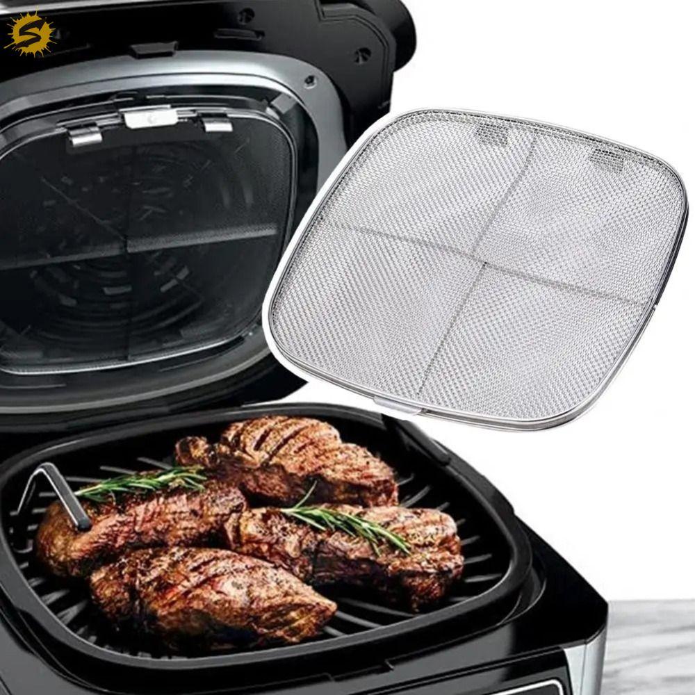 SOEURS Splatter Shield, สแตนเลส 5-in-1 หน้าจอ Splatter, ย่างเปลี่ยนนํากลับมาใช้ใหม่ได้ทนทานเปลี่ยนย่