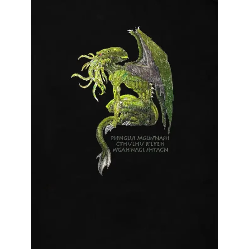 เสื้อยืด Arkham Horror HP Lovecraft Cthulhu Mythos ผ้าฝ้าย 100% คอกลม แขนสั้น เสื้อยืดลำลองสำหรับผู้