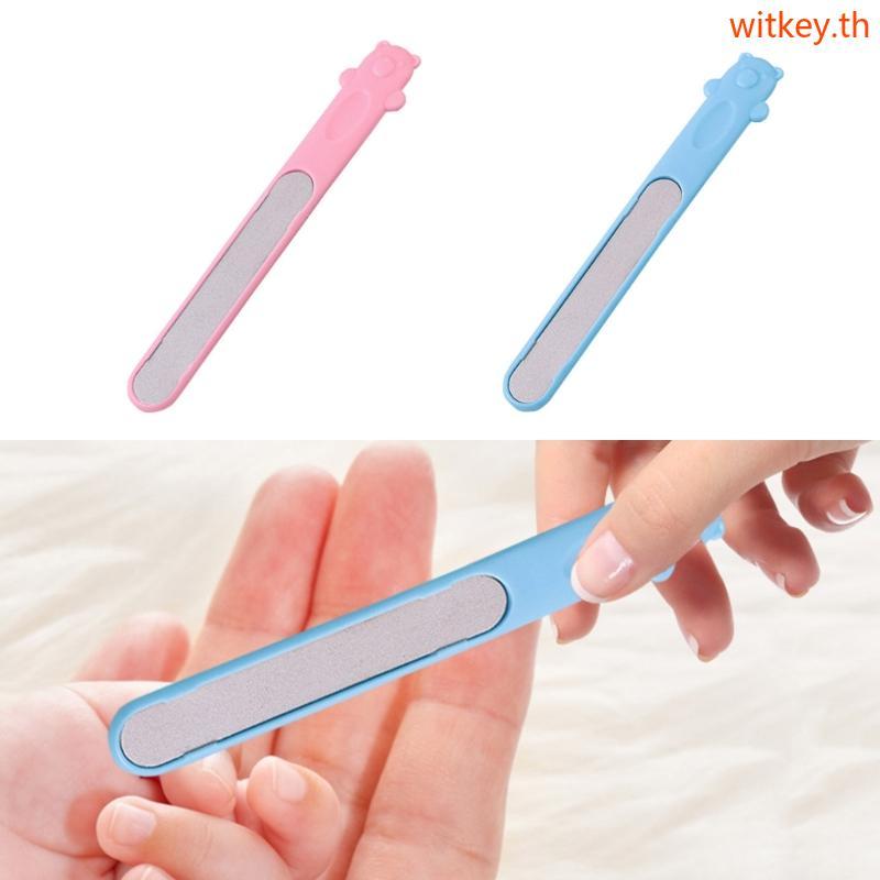 WIT ปลอดภัยเล็บเด็กตัดแฟ้ม Gentle Filing Edges แถบขัดแบบพกพาสําหรับเด็ก