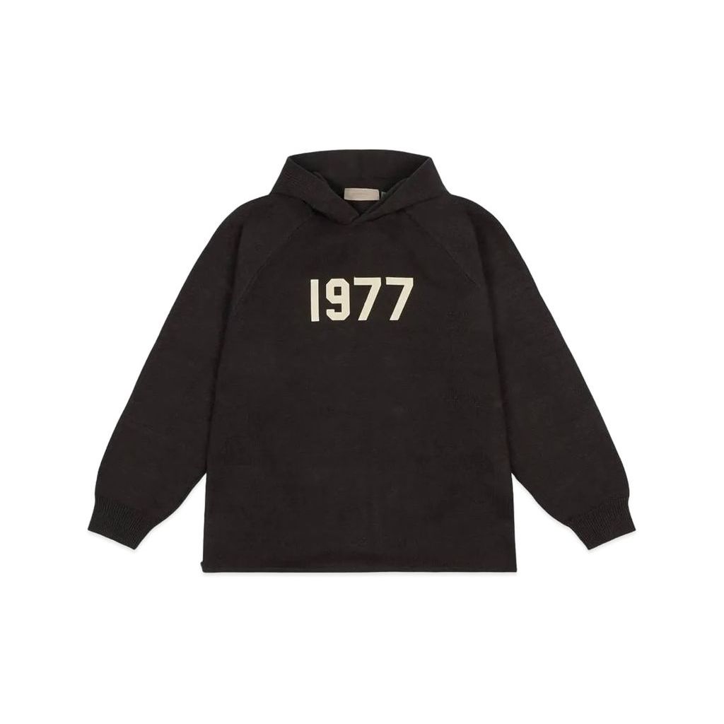 FEAR OF GOD ESSENTIALS 1977 KNIT HOODIE Iron Unused