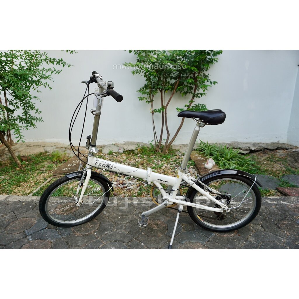 จักรยานพับได้ญี่ปุ่น - ล้อ 20 นิ้ว - เกียร์ 7 สปีด - อลูมิเนียม - Dahon Vitesse - สีขาว [จักรยานมือส
