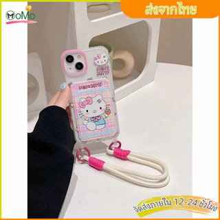 🎂MOMO🎂การ์ตูนน่ารักแฟชั่นหวานสวัสดีคิตตี้นุ่ม เคส iPhone 16 13 15 11 14 12ProMax 16Plus XR X XS Max 7 8 14 15Plus SE2020