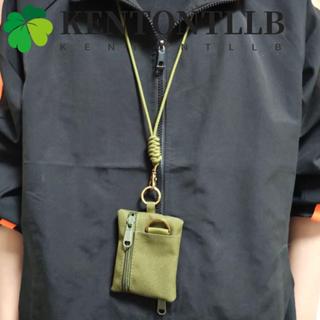 KENTONTLLB กระเป๋าใส่เหรียญห้อยคอ, ซิปผ้า Oxford แบบสบาย ๆ ก…