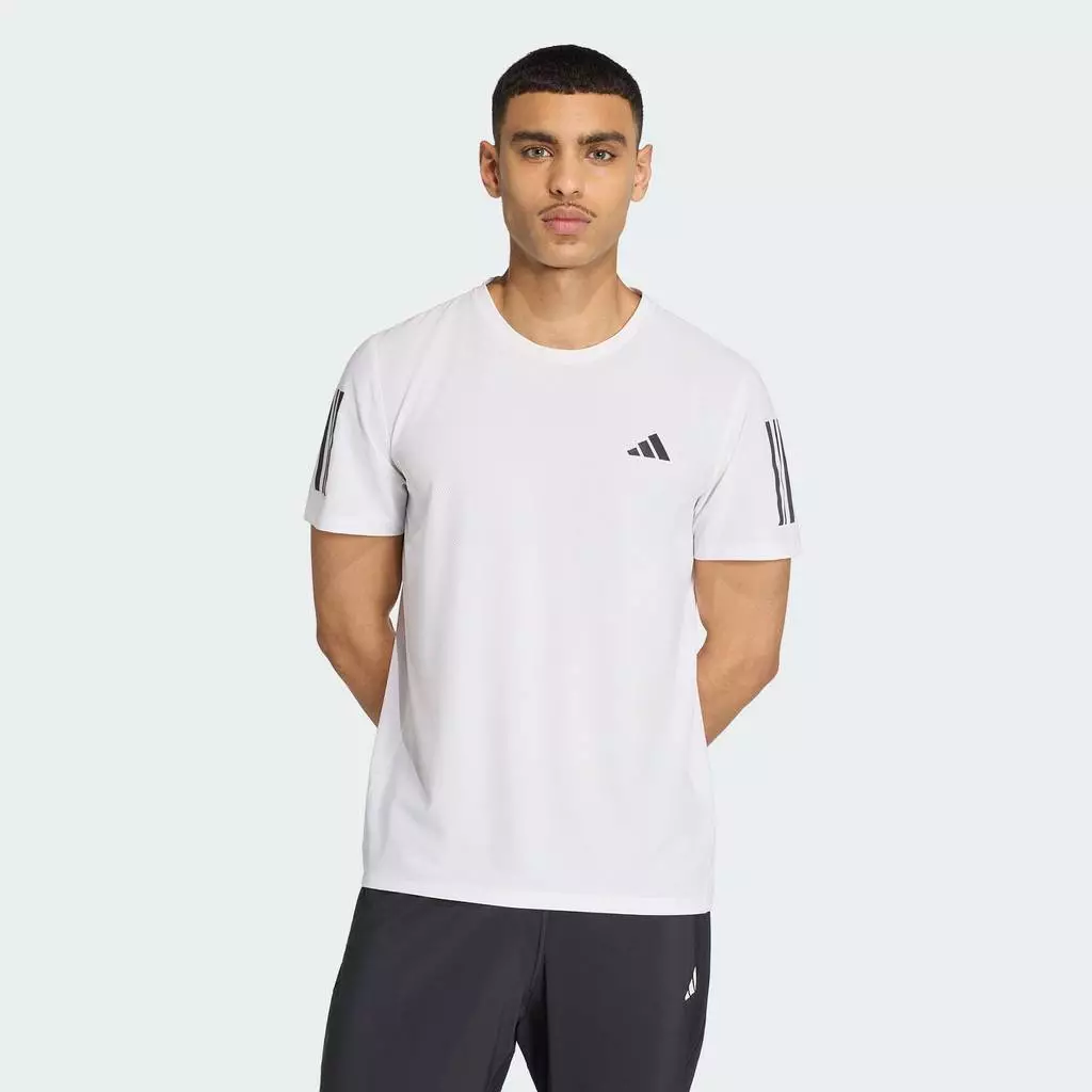 adidas วิ่ง เสื้อยืด Own the Run ผู้ชาย สีขาว IK7436
