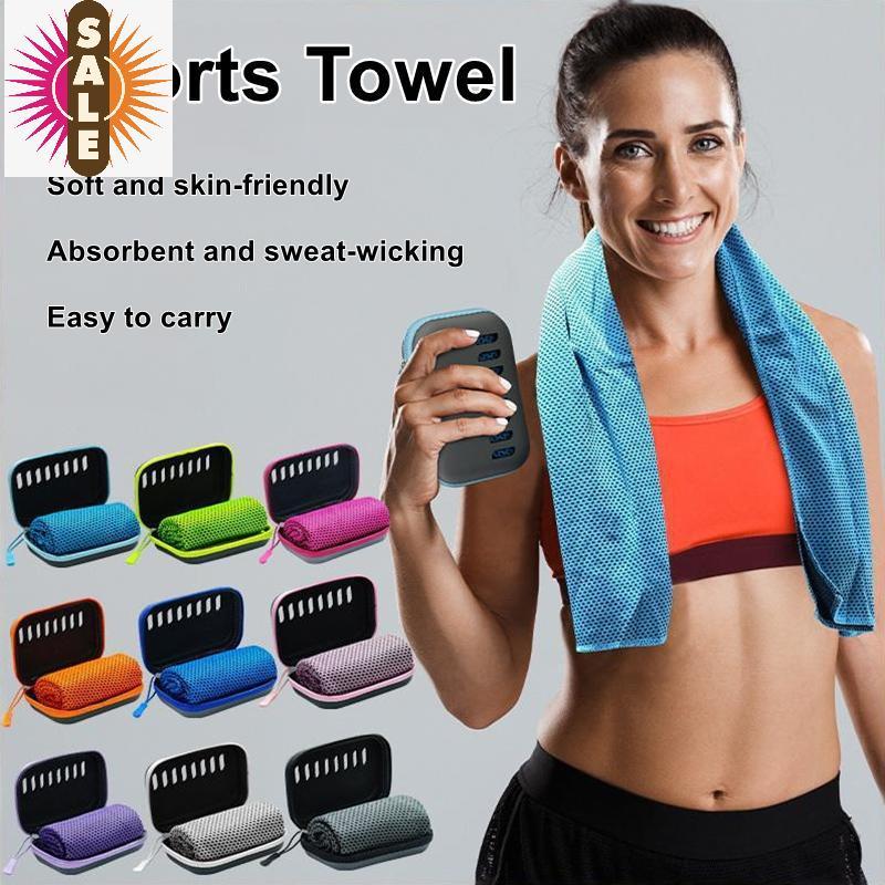 Ap Camping Cooling Towel พร้อม EVA Case, Compact & Portable Travel Ice Towel Qui Dry Towel สําหรับกี