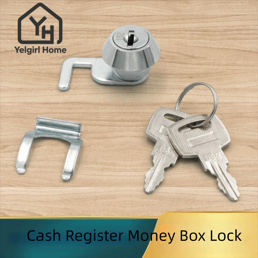 YELGIRLB Mini Cam Lock พร้อม Quick Clip, Rust-Resistant Silver Cash Box Lock, Locker with Keys Metal