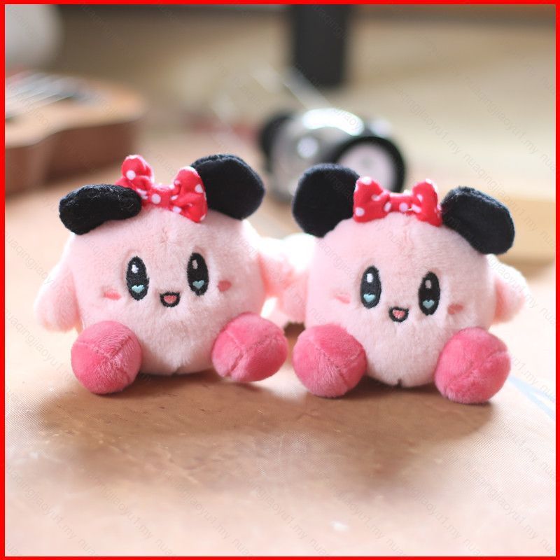HQ Kirby คอสเพลย์ Minnie ตุ๊กตาตุ๊กตาของขวัญสําหรับสาวกระเป๋าจี้ตุ๊กตาของเล่นสําหรับเด็กพวงกุญแจตุ๊ก