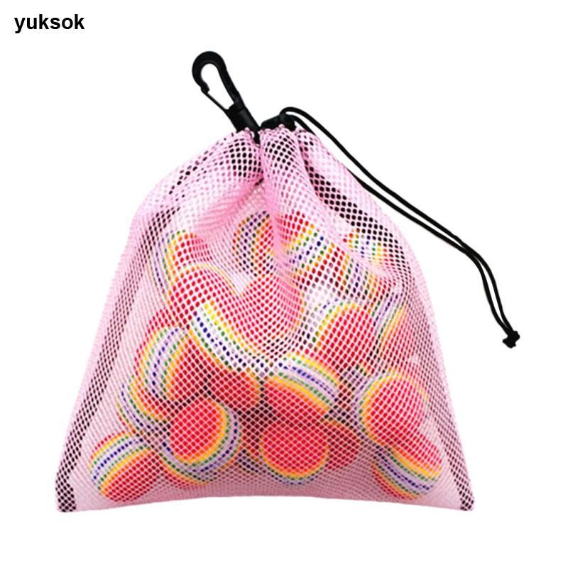 Yuksok กระเป๋าตาข่ายน้ำหนักเบานำลูกบอล ทำจากวัสดุไนลอน ใช้สำหรับกีฬาต่างๆ เช่น กอล์ฟและเทนนิส สามารถใส่ลูกบอลได้มากถึง 30 ลูก มีสายดึงเปิดปิด และมีให้เลือกสี — صورة 2