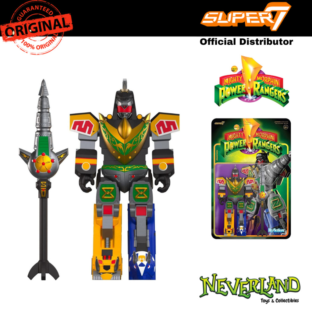 (🔵PRE-ORDER)Super7 Mighty Morphin Power Rangers Dragonzord Battle Mode Wave 3 Reaction Figure